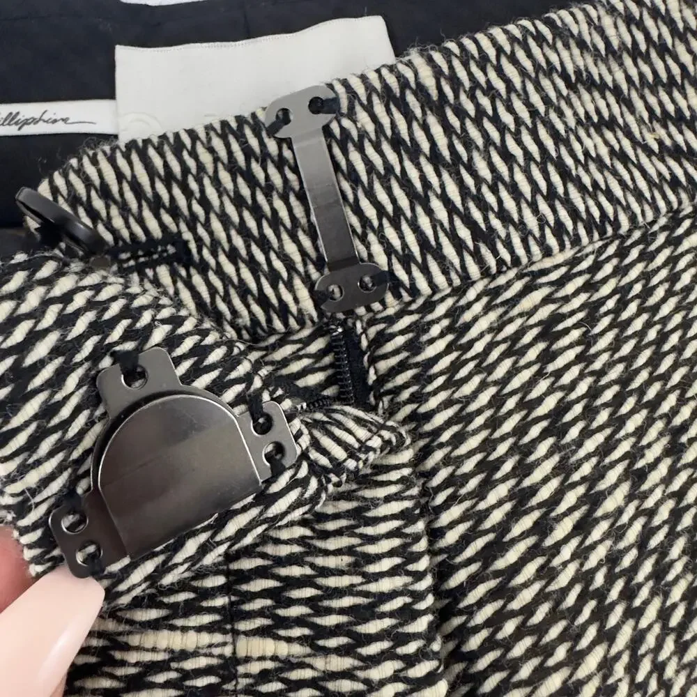 3.1 Phillip Lim Cuffed Flat‎ Front black and beige trouser